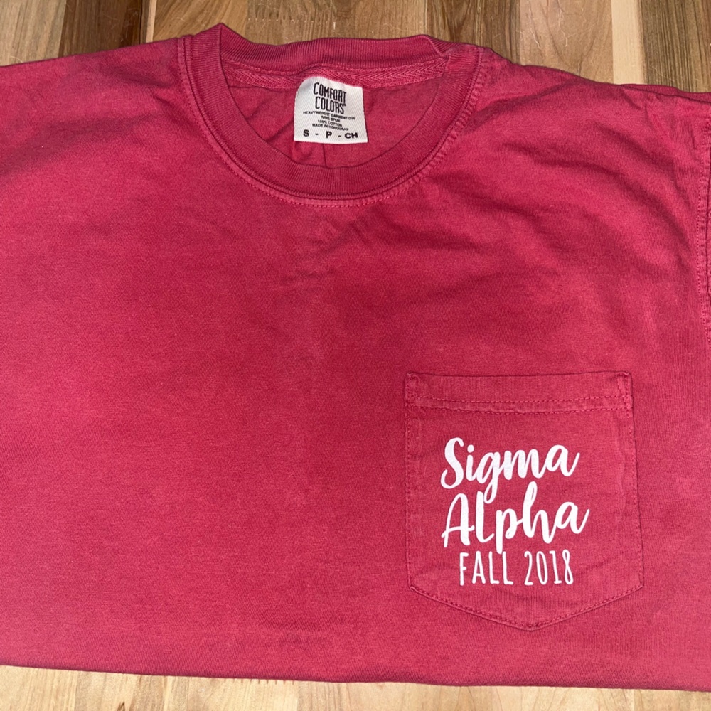 Comfort Colors Red Sigma Alpha T shirt